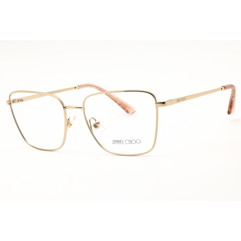 Jimmy Choo JC2003 Eyeglasses Pale Gold Metal Rectangle